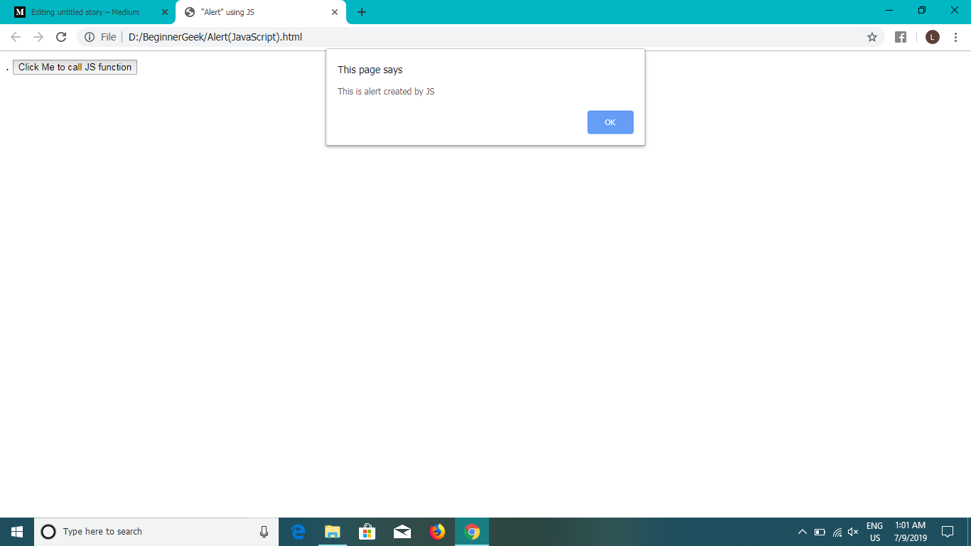Creating Alert Box using Javascript | by Mg Pyae Phyo Swe | Medium