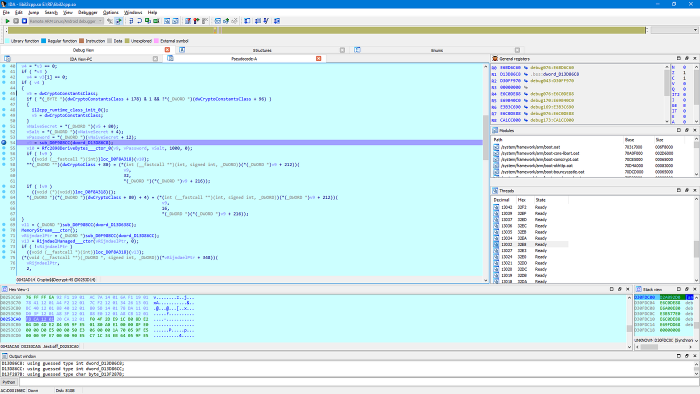 Reverse engineering of a mobile game, part 2: they updated, we dumped ...