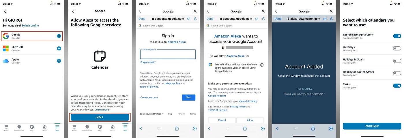 How to Link Google Calendar to Alexa | by George Sazandrishvili | Alexa  Insider | Medium