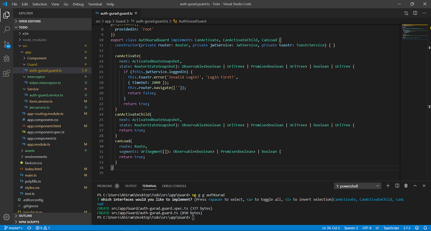 Implementing guards to the components in angular 8 by Ram Abiram Medium