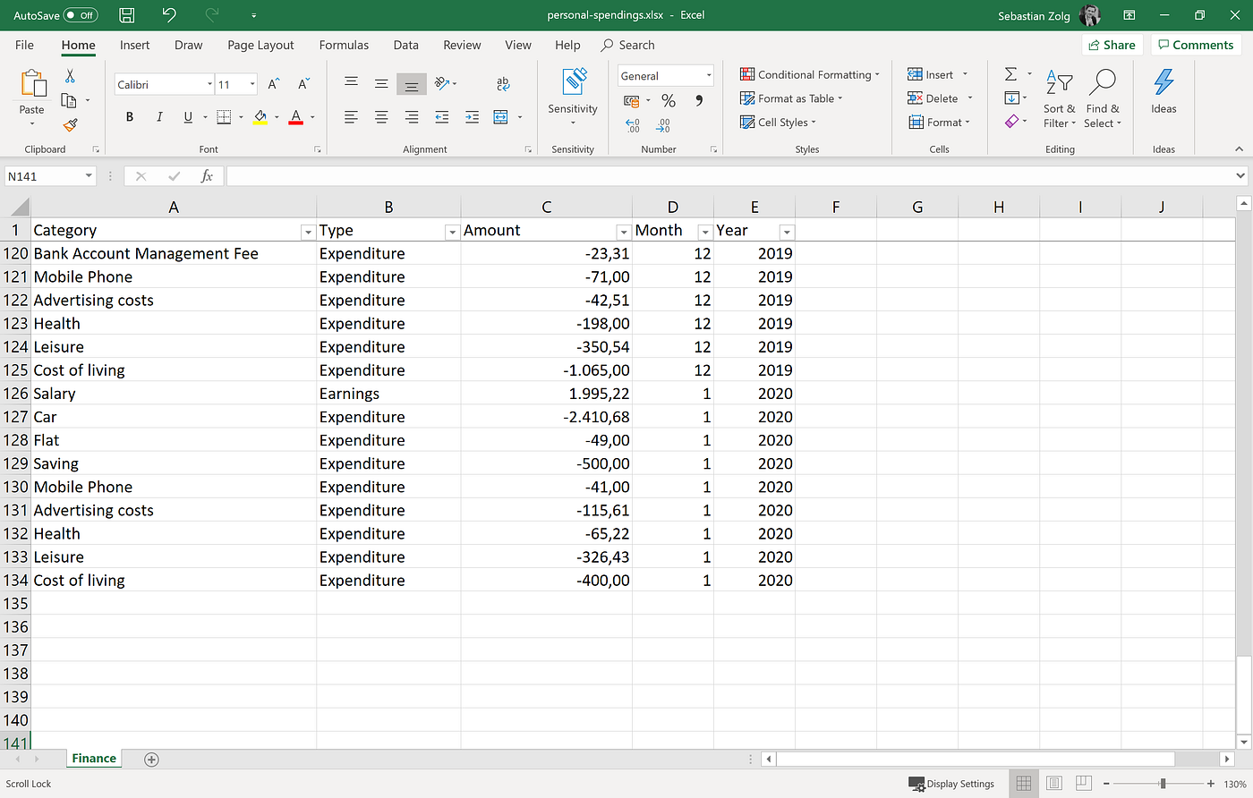 Time to Change (Data) — Track Your Personal Finance With Power BI Using  Pivot and Python. | by Sebastian Zolg 🤝 | Towards Data Science