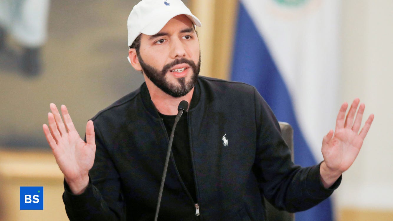 A photo of the President of El Salvador, Nayib Bukele