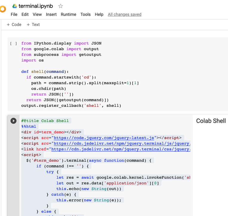 How Can I Run Shell (terminal) In Google Colab? Command Line Running ...
