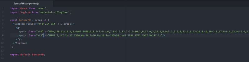 Changing a Multicolor SVG icon of type .svg into react component using ...