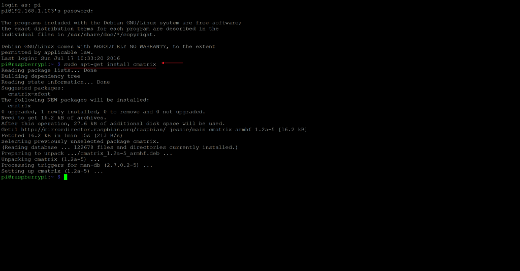 [RPi] The Matrix Screensaver สำหรับ Raspberry Pi by Sathittham