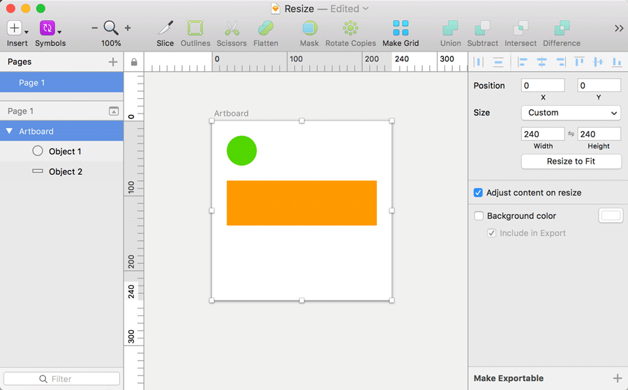 adjust content on resize sketch adjust content on resize sketch