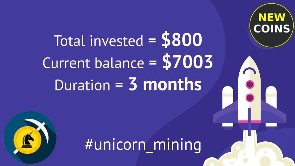 Unicorn Mining: month 3. And again profit.