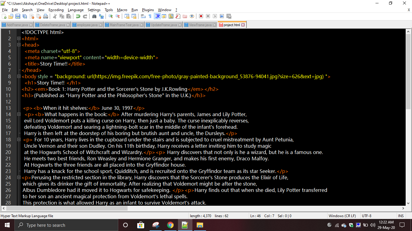 My First HTML Project. This is the code to a very simple HTML… | by ...