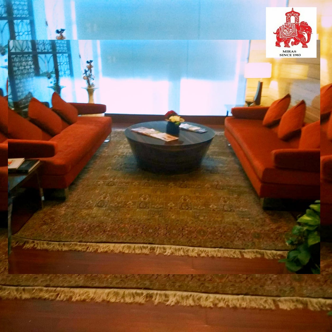 CARPET ORNAMENTATION IN LOUNGES IN THE BENGALURU INTERNATIONAL AIRPORT