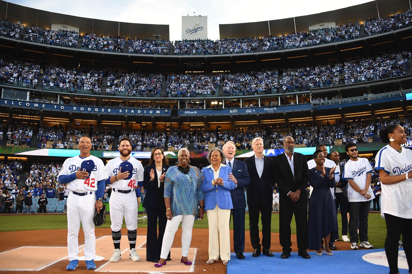 In his centennial year, Jackie Robinson is celebrated at Dodger Stadium