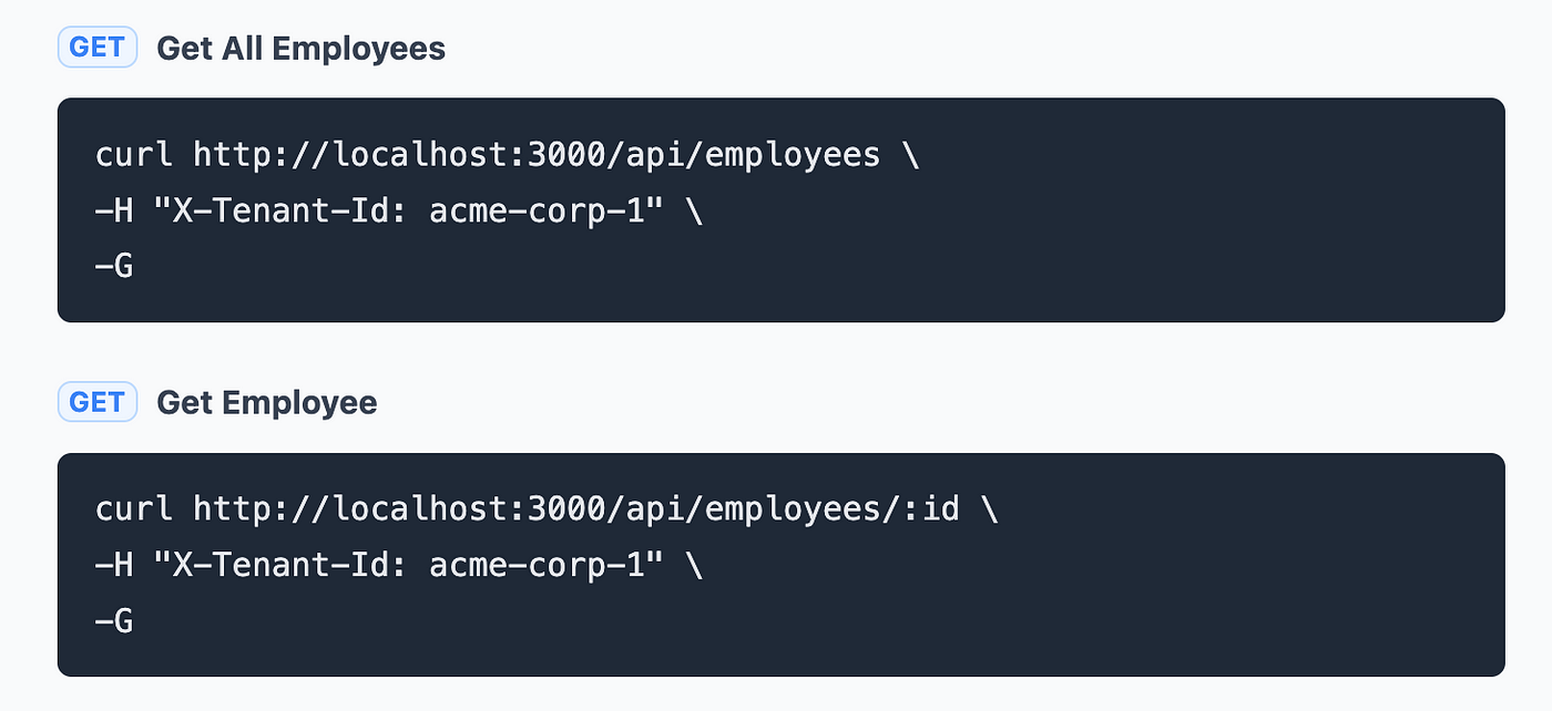 “Employees” API
