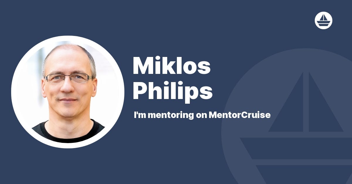 Miklos Philips mentoring on Mentorcruise