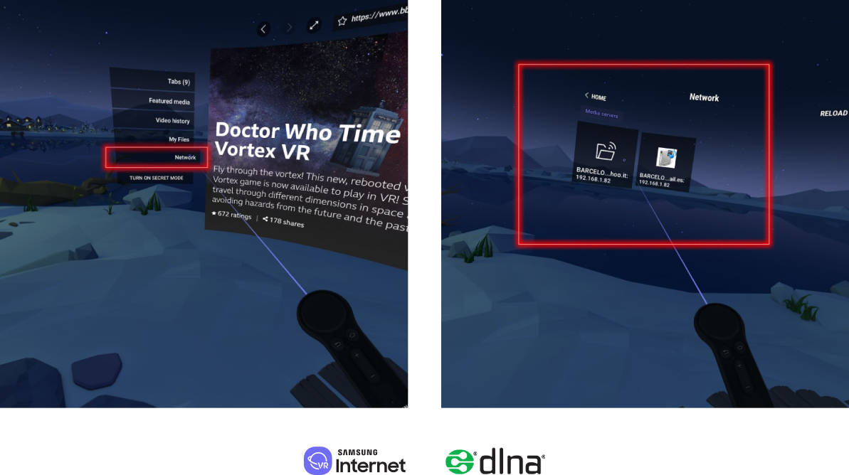 DLNA comes to the latest version of Samsung Internet for Gear VR | by Diego  González | Samsung Internet Developers | Medium