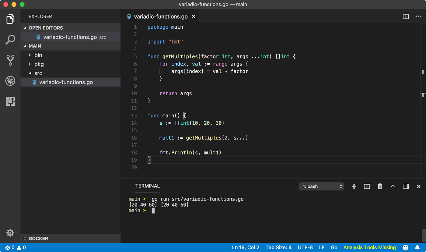 Variadic functions in Go. A variadic function accepts infinite… | by ...