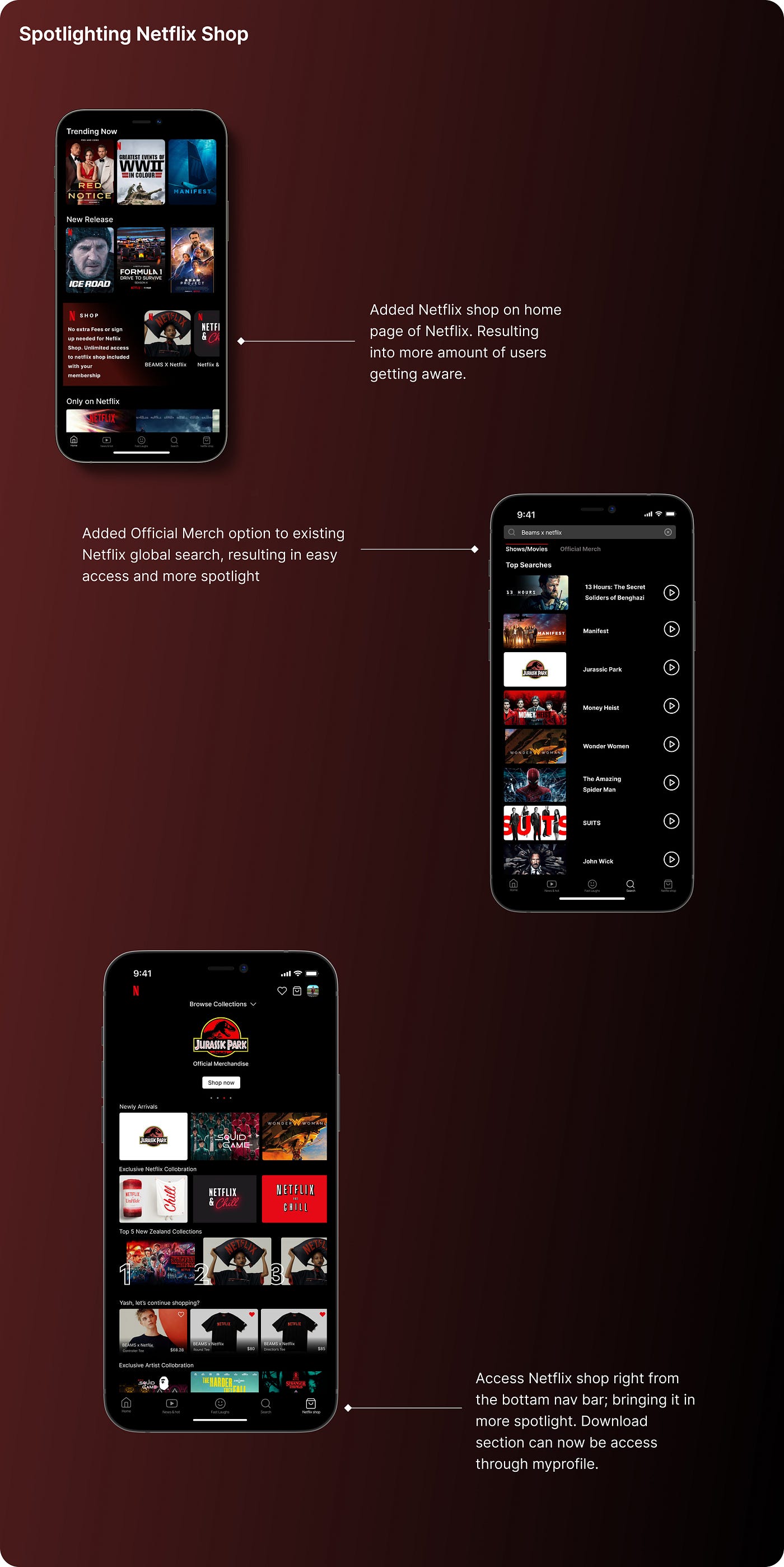 Expanding Netflix vertical: Integration of Netflix shop into App. | by Yash  Patel | Muzli - Design Inspiration