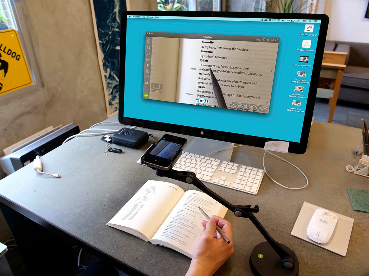 Capture instructions using iDocCam and record them with Visualizer software for your lessons.