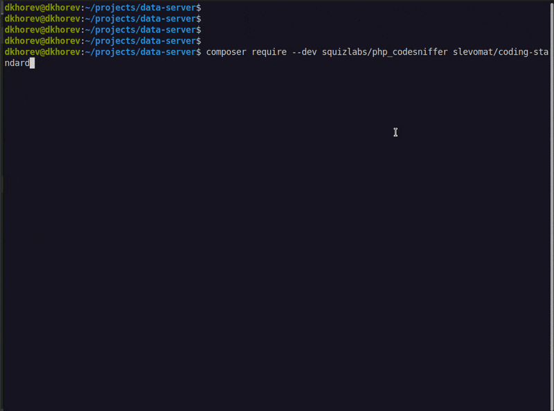 PHP_CodeSniffer setup