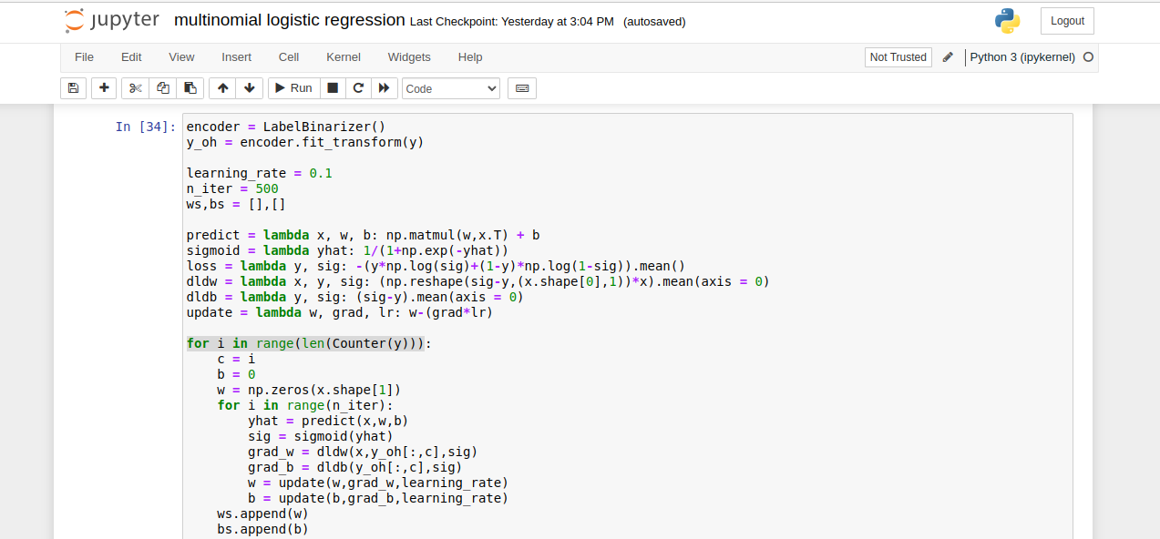 Basic Multi-class Logistic Regression from Scratch in Python | by Abid ...