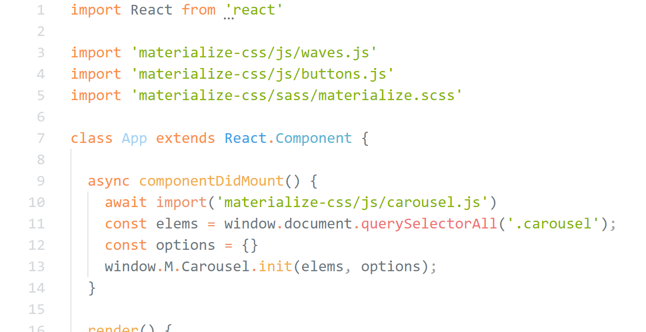 materialize-css react