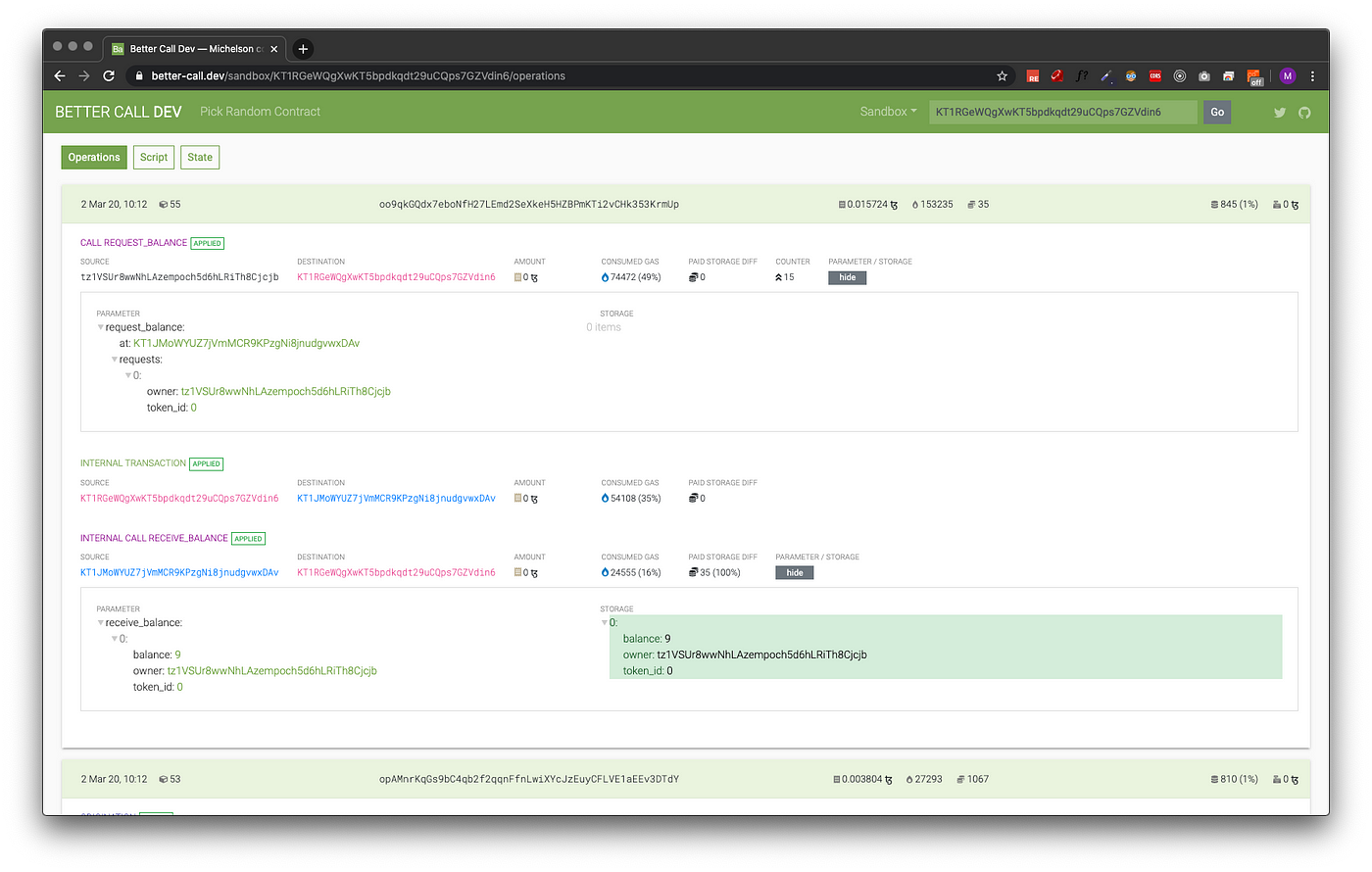 Implementing a mini token contract with on-chain callbacks (TZIP-12 ...