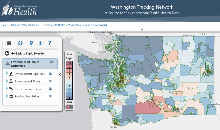 The story behind a map. Collaborating for environmental justice  by Washington State Department 