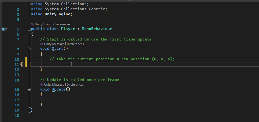 Simple Player Movement in Unity. Setting Player Starting Position and ...
