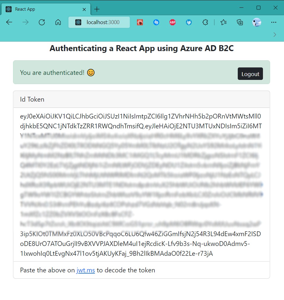 Authenticate a React App with Azure AD B2C | by Azamfahmy | Jun, 2022 ...