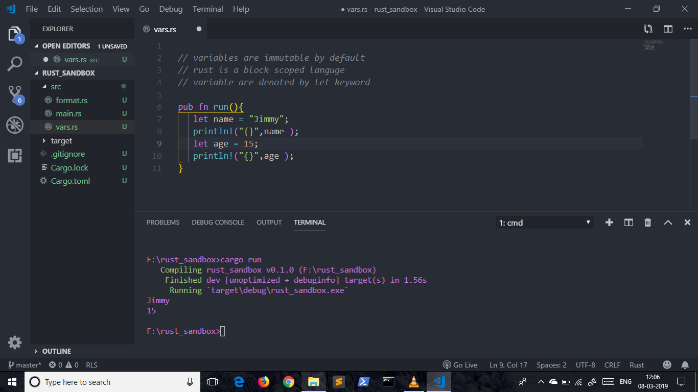 Variables and Types in Rust. This is the fourth part of my “rust”… by