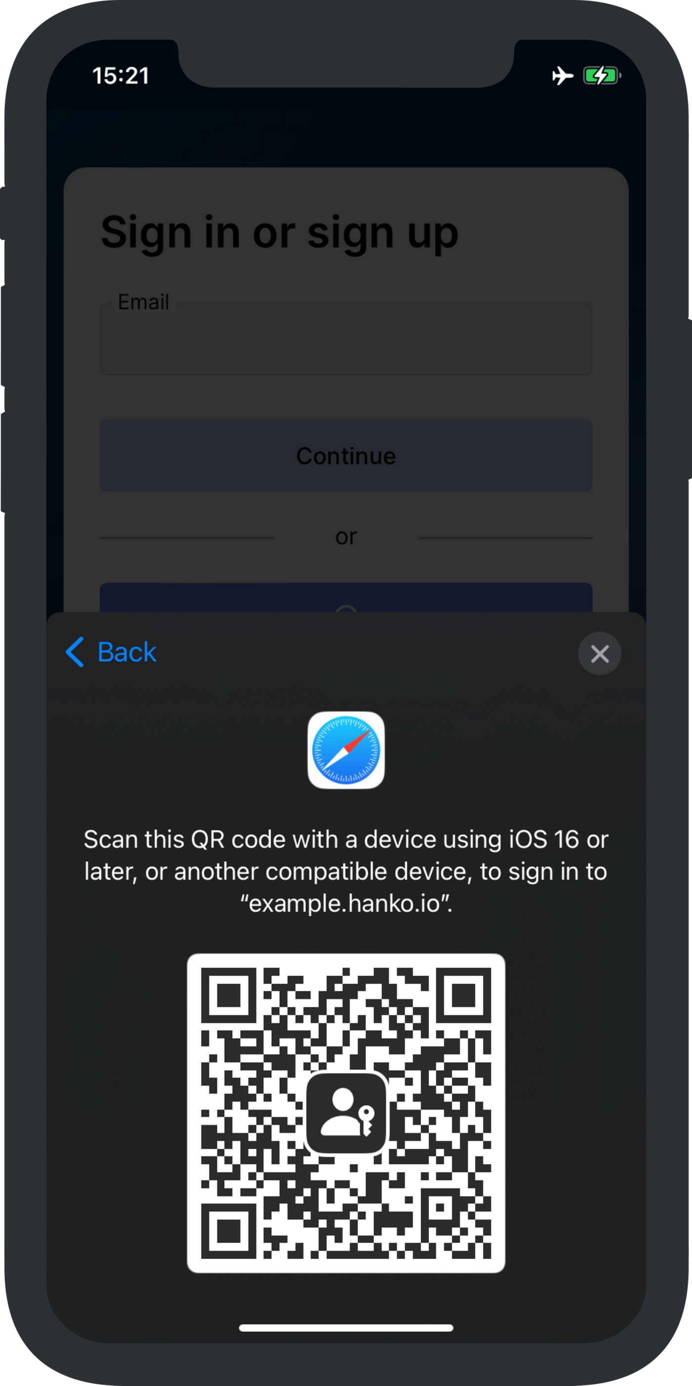 Usando a senha no dispositivo iOS de outras pessoas para fazer login
