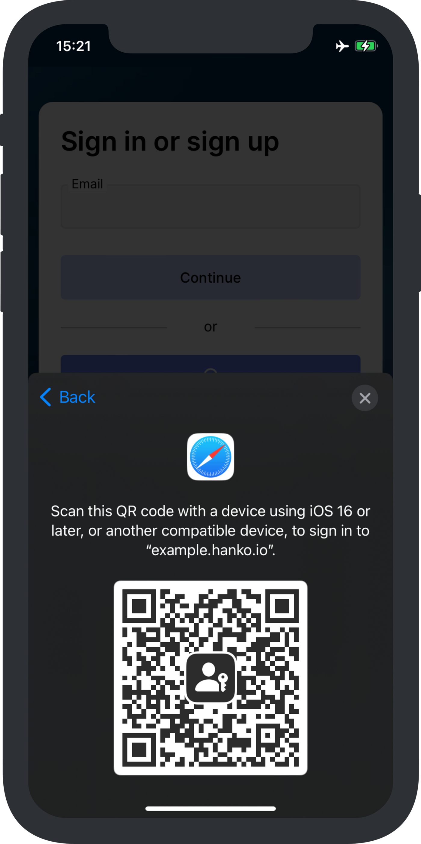 Usando a senha no dispositivo iOS de outras pessoas para fazer login