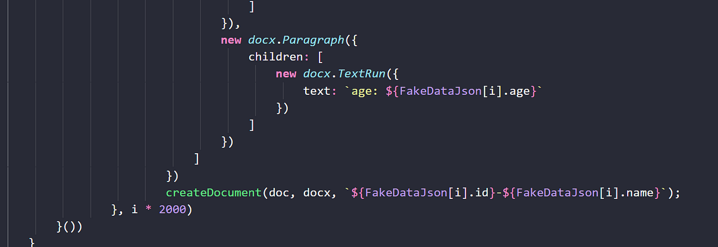 Updated How to create multiple Documents with Docx.js with JSON data in ...