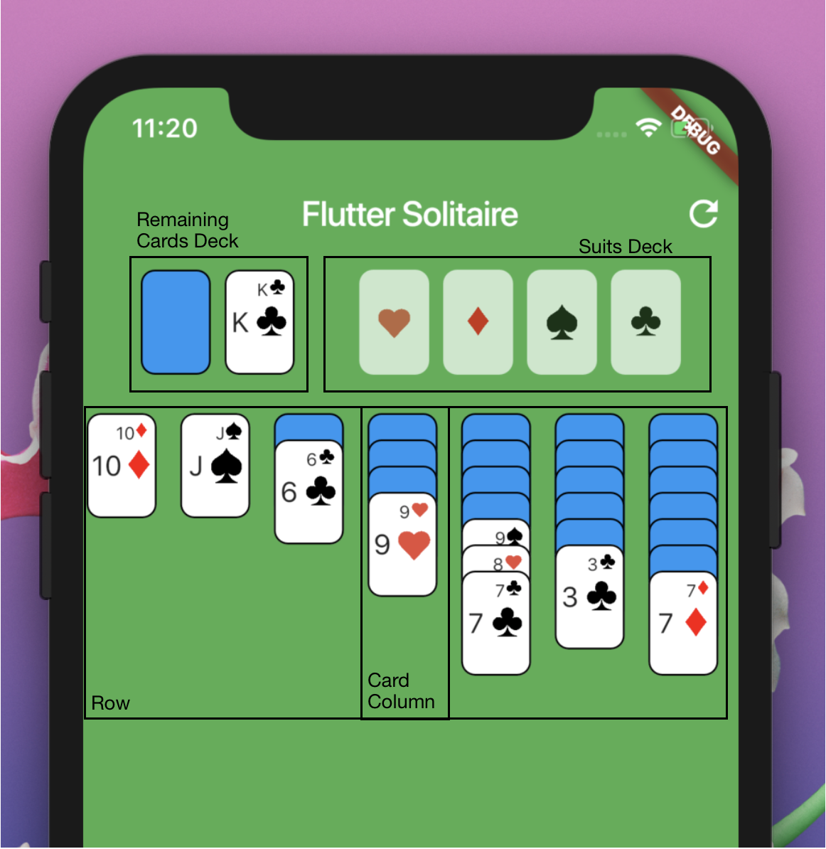 Creating Solitaire in Flutter. Making a Solitaire clone in Flutter… | by  Deven Joshi | Flutter Community | Medium