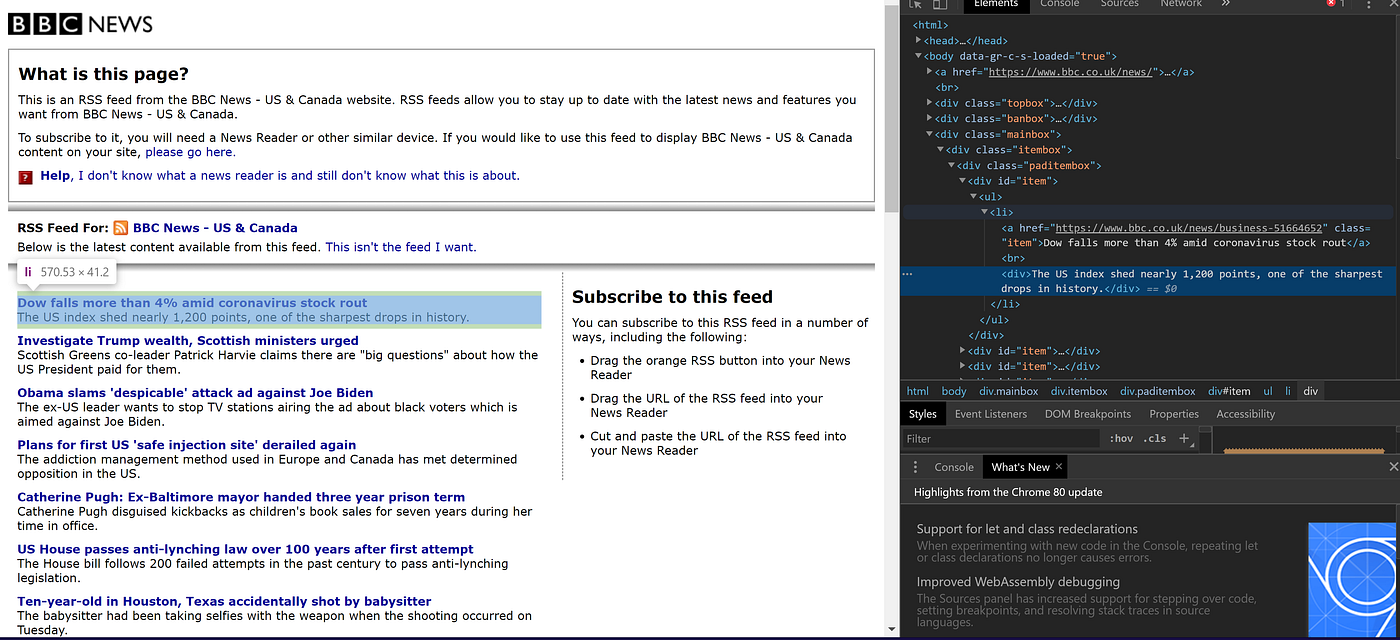 Web scraping RSS feed using Python | by Darshita Patel | Medium