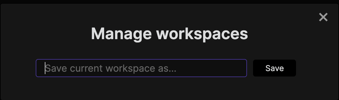 Manage workspaces