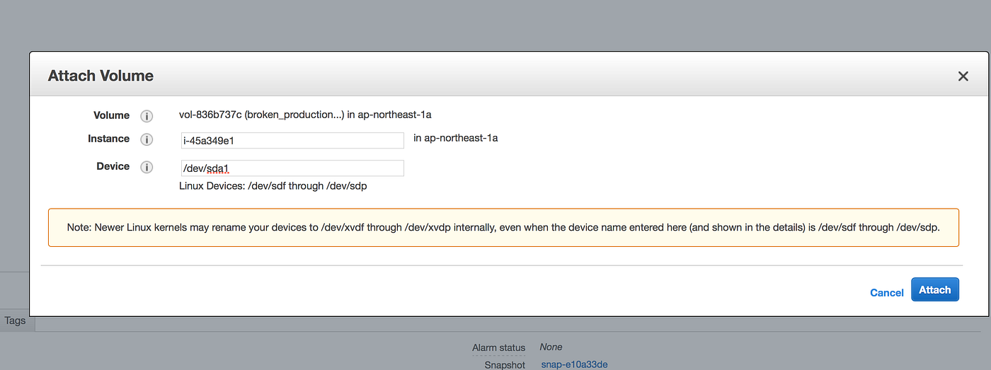 Aws Ebs Snapshot Recovery 還記得那是一個天氣不錯的日子 但心裡卻很緊張 是個跟amazon By Lin Po An Medium