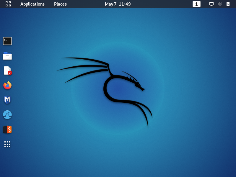 Kali desktop