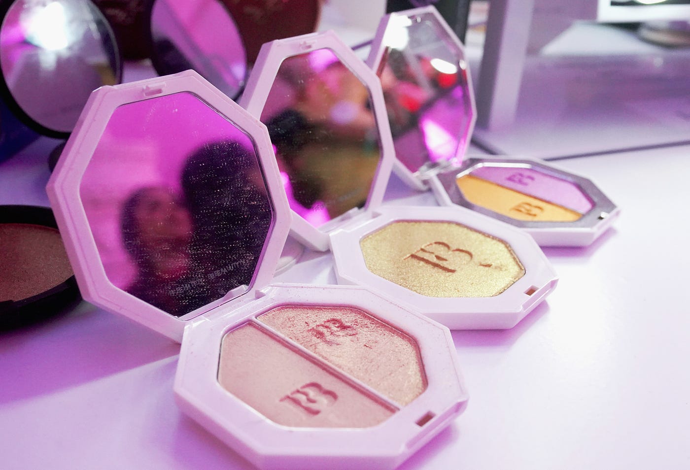 A view of Fenty Beauty products on display.