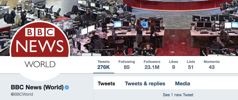 BBC World News: News Coverage on Social Media | by Dima Dib | JSC 224 class  blog | Medium