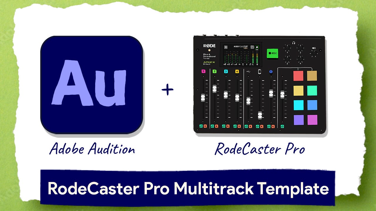 334: Adobe Audition + RodeCaster Pro Multitrack Template | by Mike Murphy |  Medium