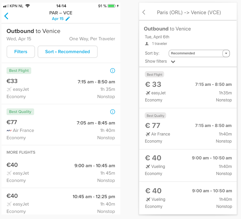A usability audit for the Hopper app by Julia Fortuin Medium