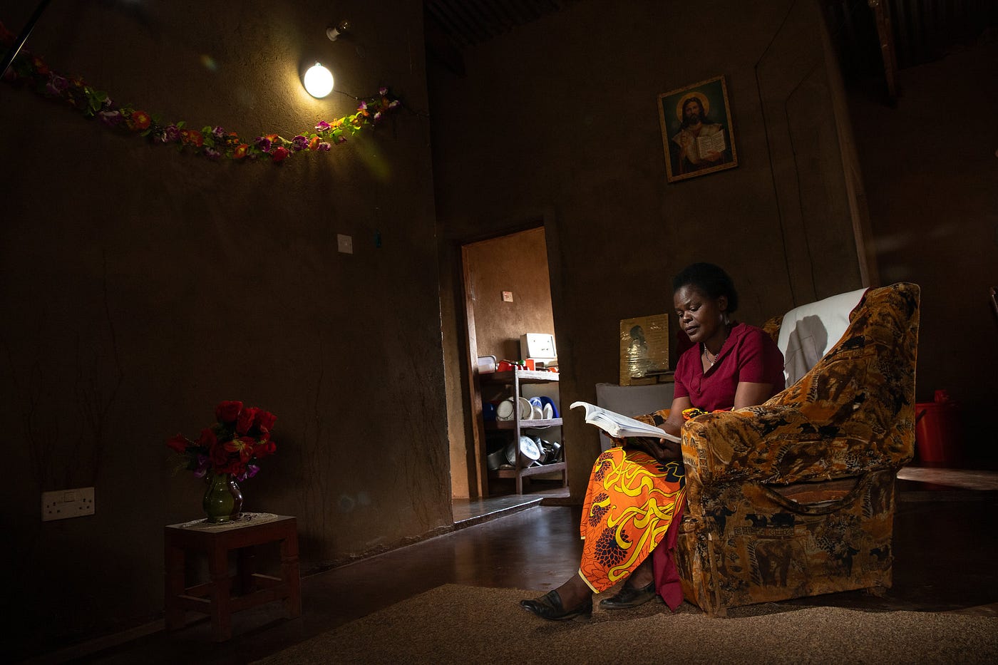 Solar home systems bring light to households at night.