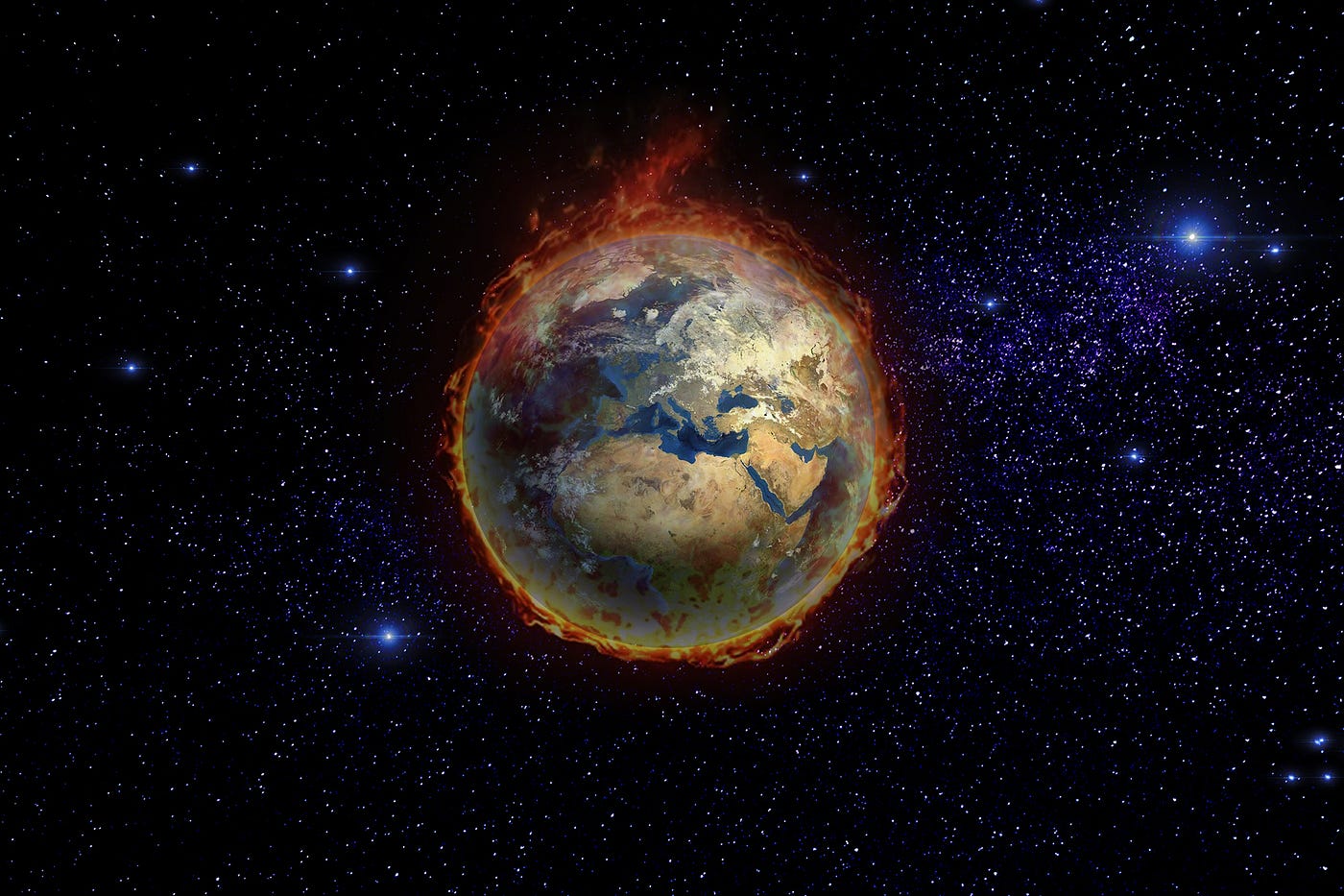 Earth on fire