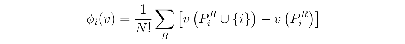 Equivalent Shapley values equation.