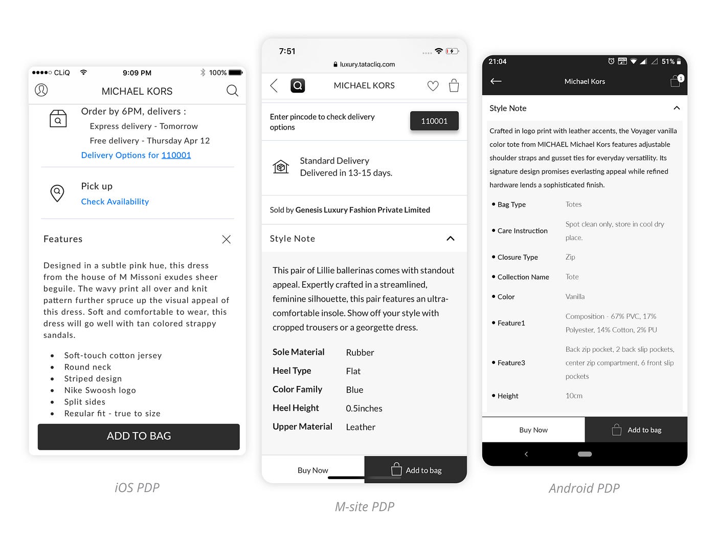 TATA CLiQ Luxury eCommerce redesign - A UX Case Study | Aarti Kava |  Bootcamp