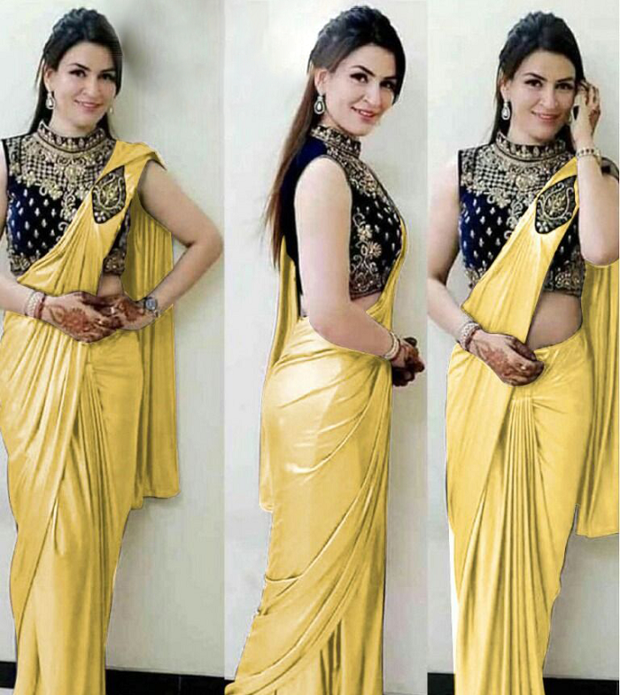 formal look in saree