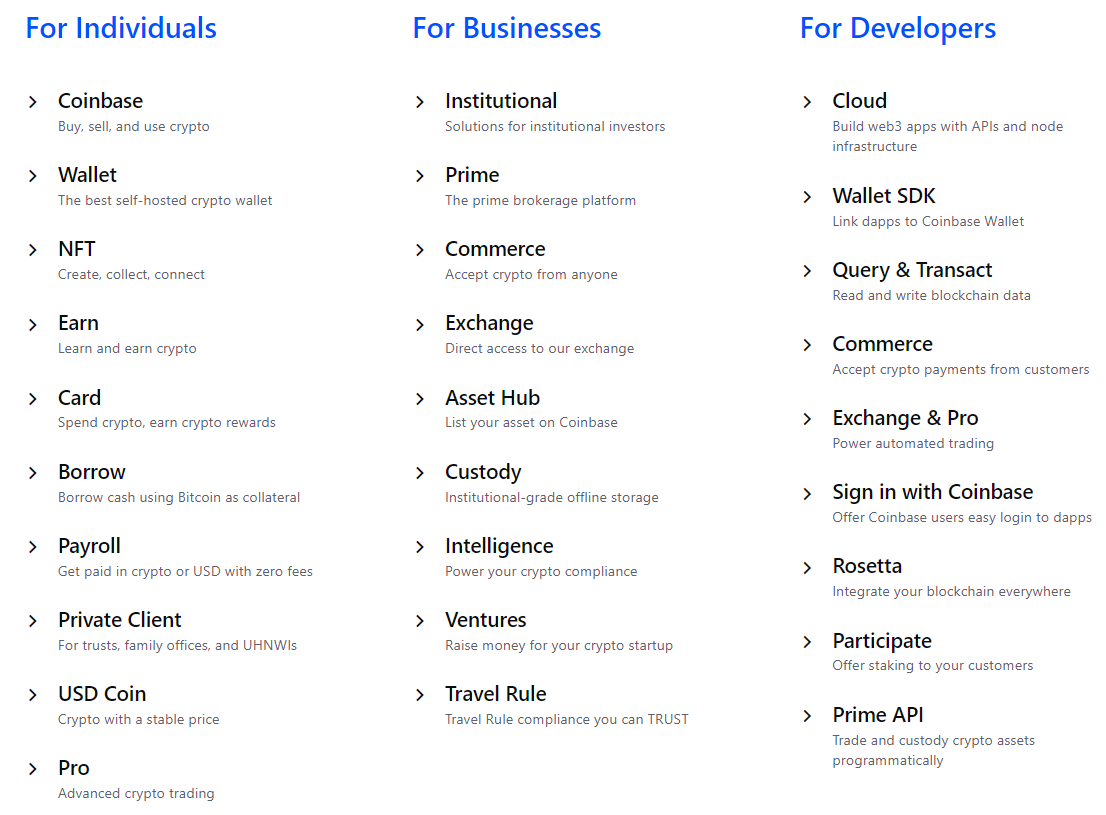 The Coinbase decade: the product ecosystem that will define the 2020s | by  Manan Modi | UX Collective