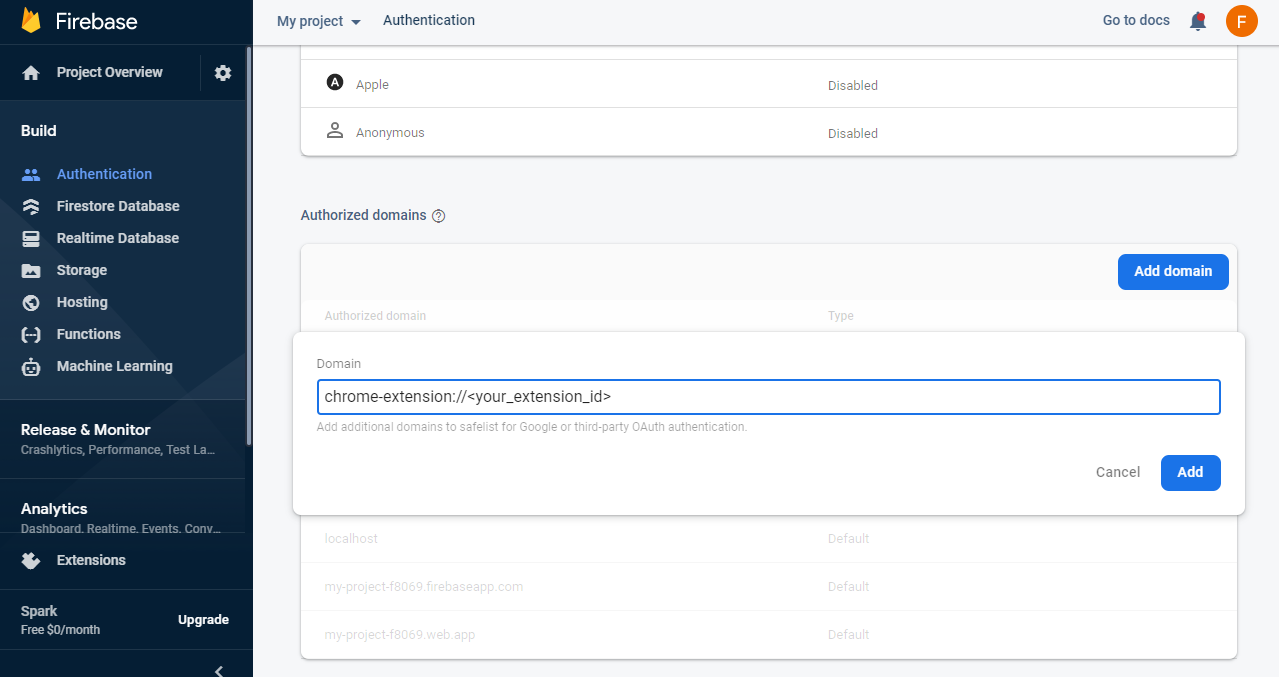 Chrome extensions development authentication with Firebase by Fabio