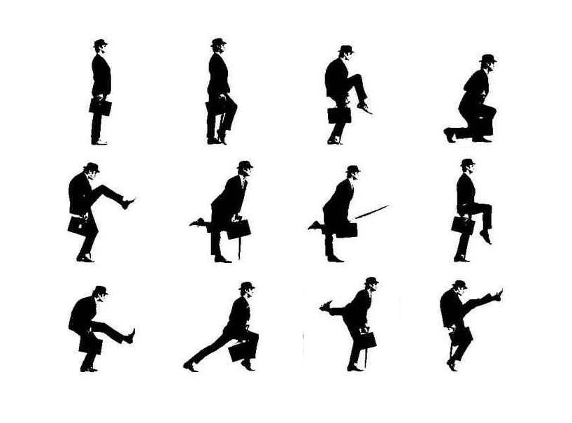 Monty Python’s Silly Walk Step by Step Tutorial