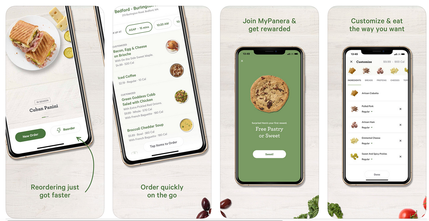 panera bread mobile application