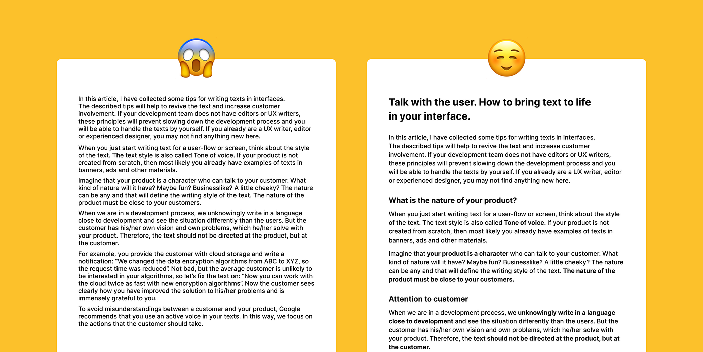 Comfortable text. How to make text easier for the reader. | by Rushan  Khabibullin | Flatstack Thoughts